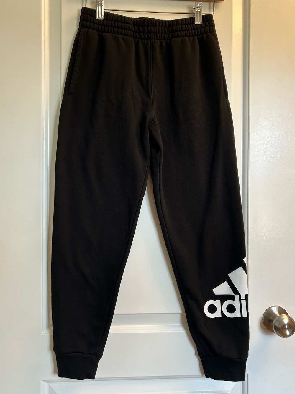 ADIDAS Kids Black Logo Jogger Athletic Pants